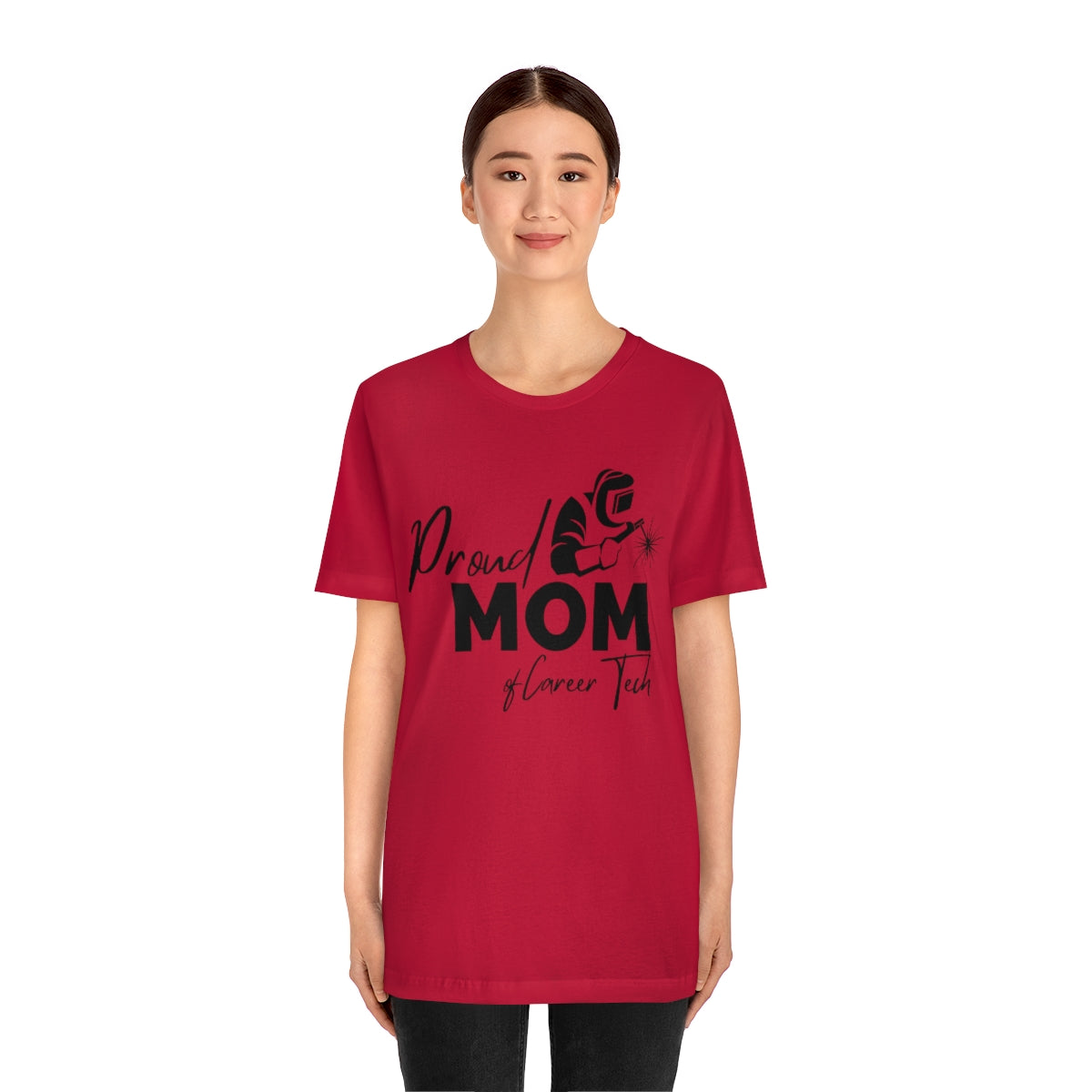 Proud Mom of Career Tech Student Jersey short sleeve tee