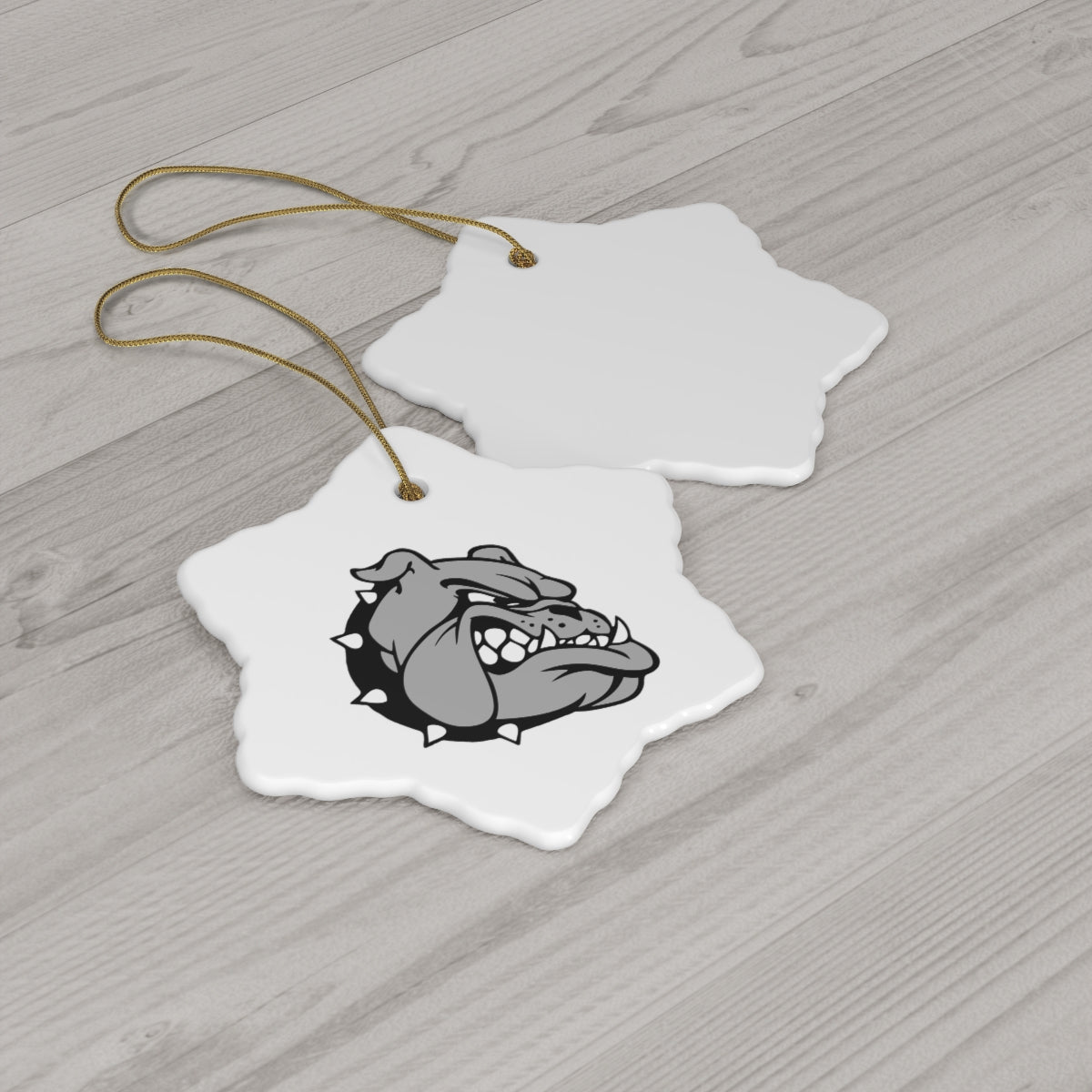 Bulldog Ceramic Ornament, 4 Shapes