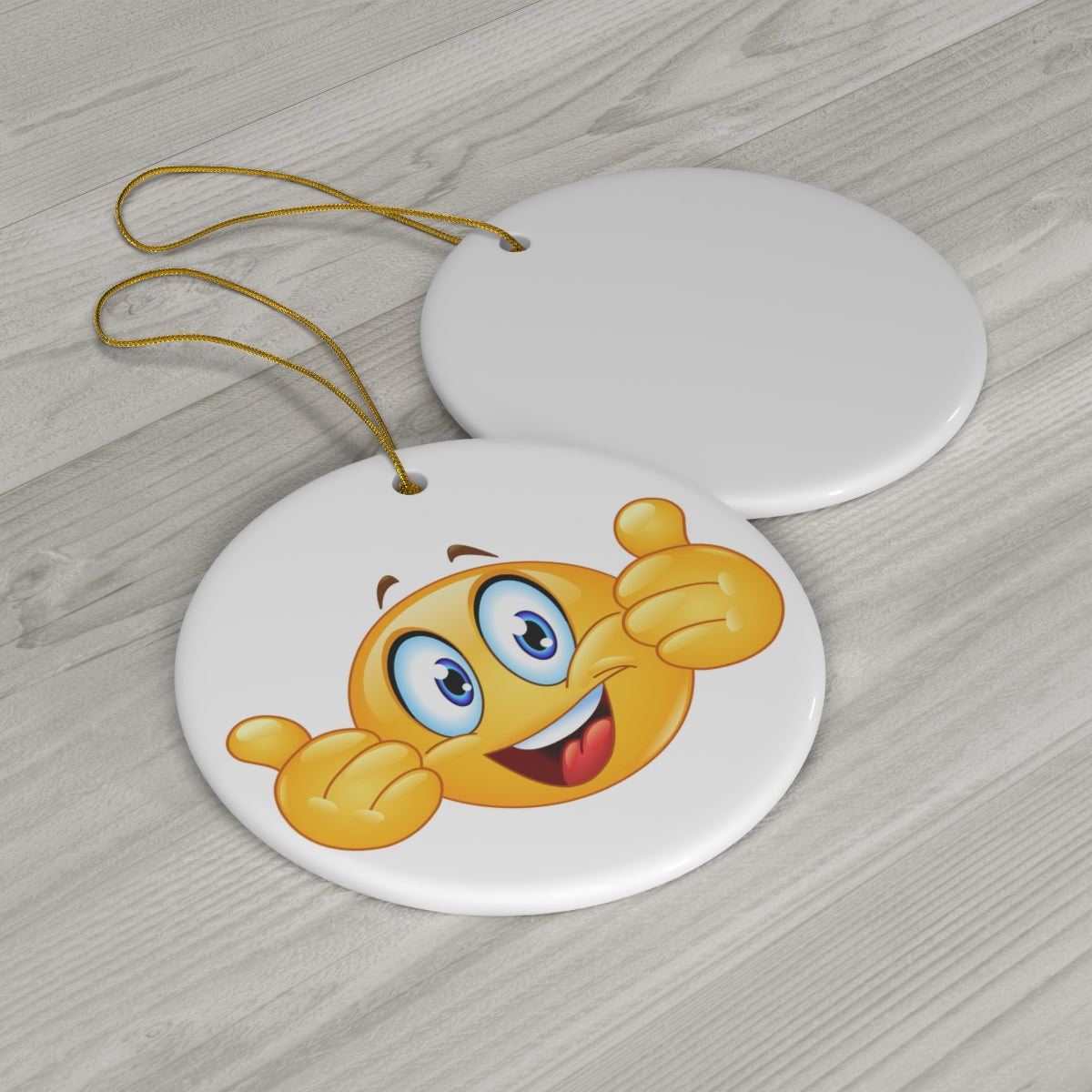 Emoji Ceramic Ornament, 4 Shapes