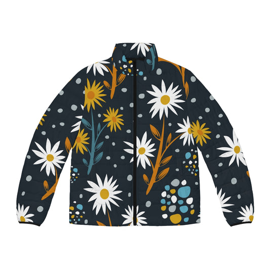 Daisy Pattern Puffer Jacket (AOP)