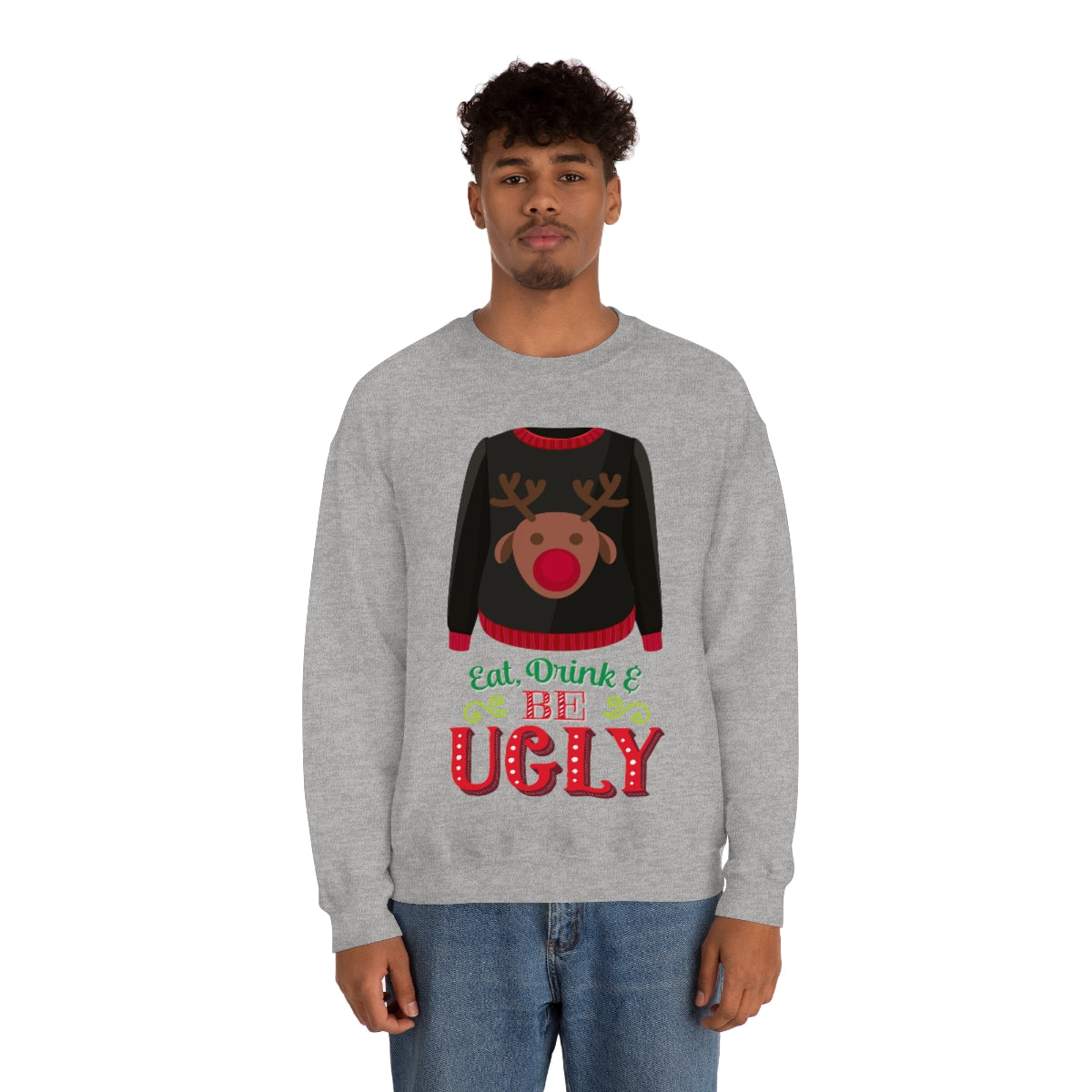 Ugly Christmas Sweater Heavy Blend™ Crewneck Sweatshirt