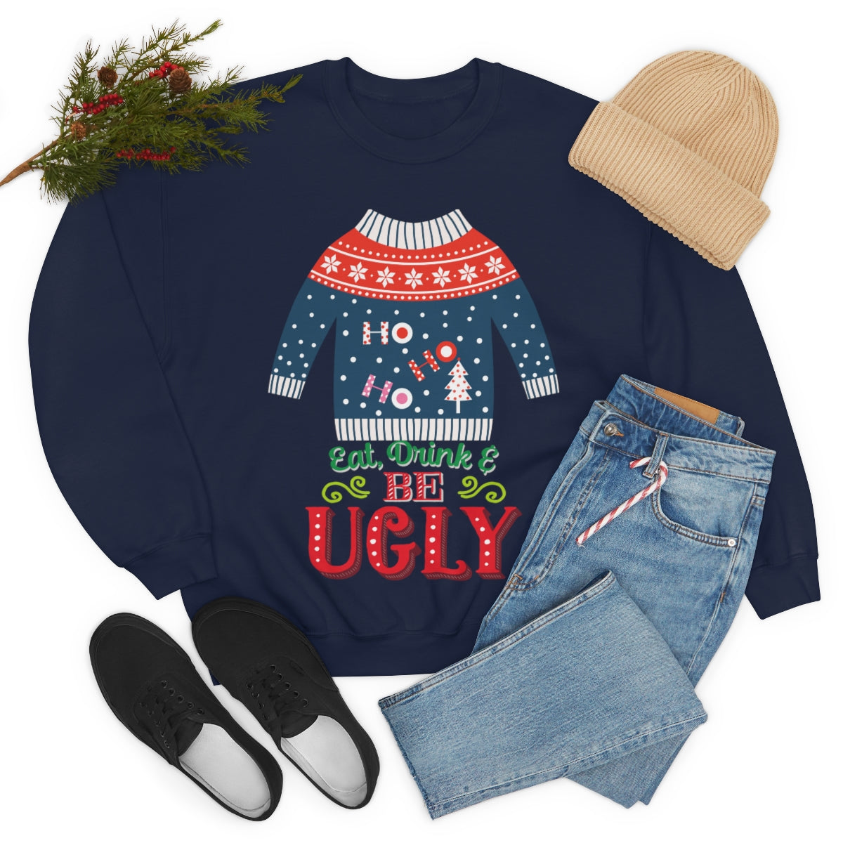 Ugly Christmas Sweater Heavy Blend™ Crewneck Sweatshirt