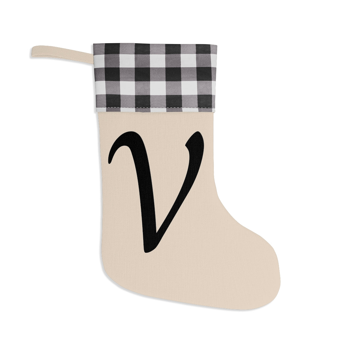 "V" Christmas Stocking