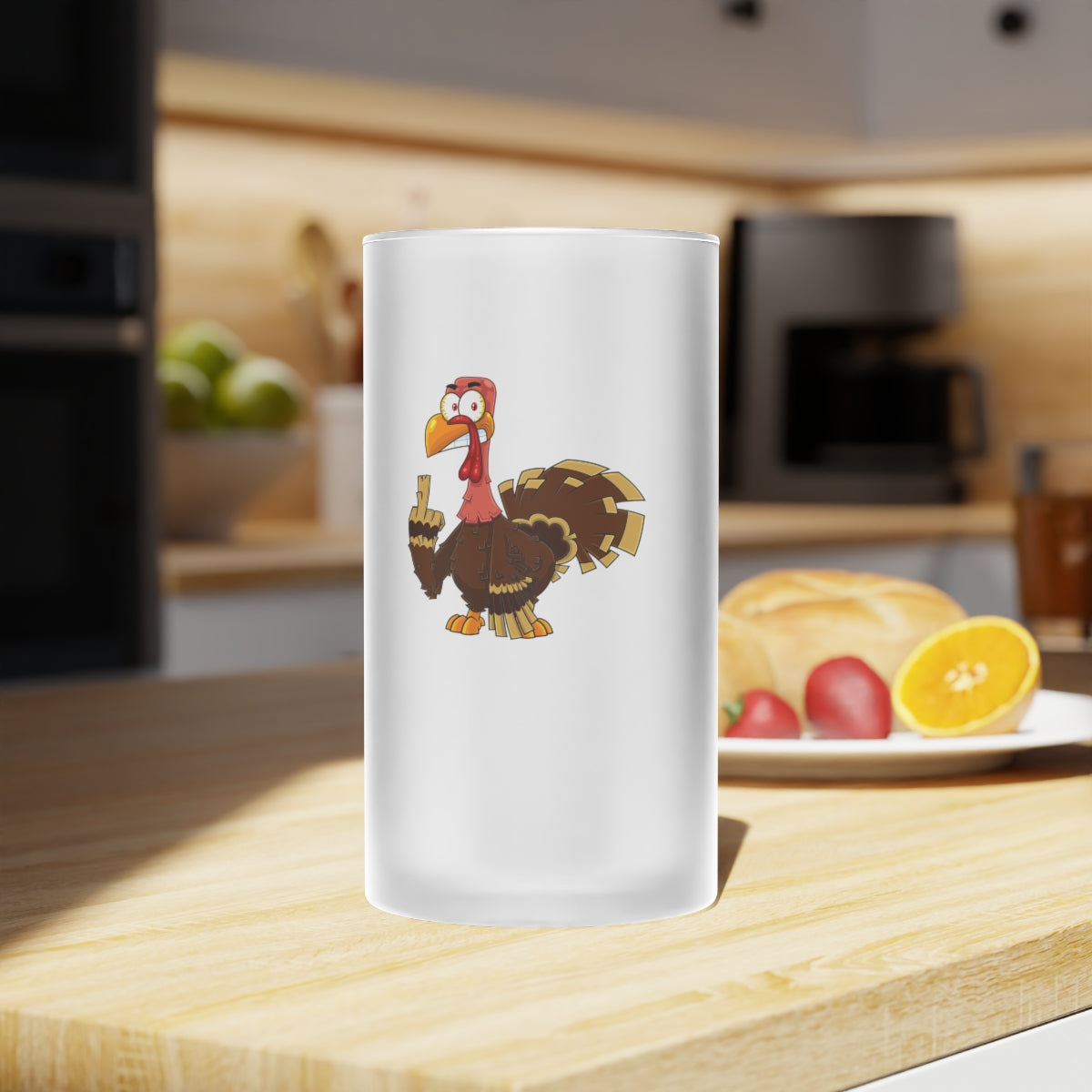 !@#$ Turkey Frosted Glass Beer Mug