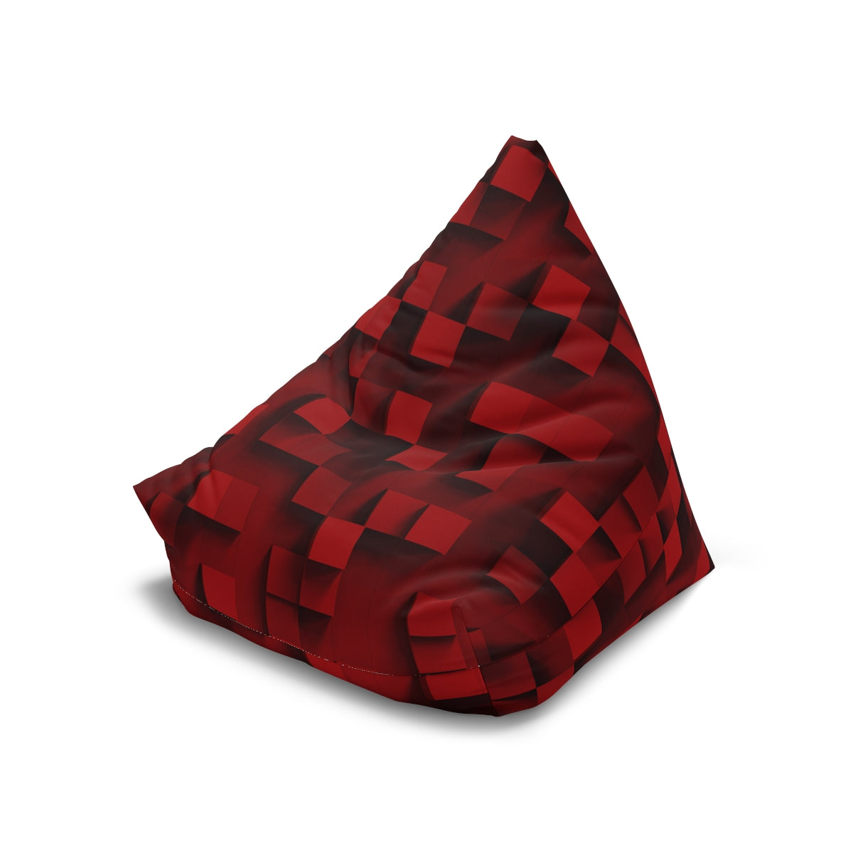 Red Block Bean Bag Chair Cover (Filling Sold Separately)