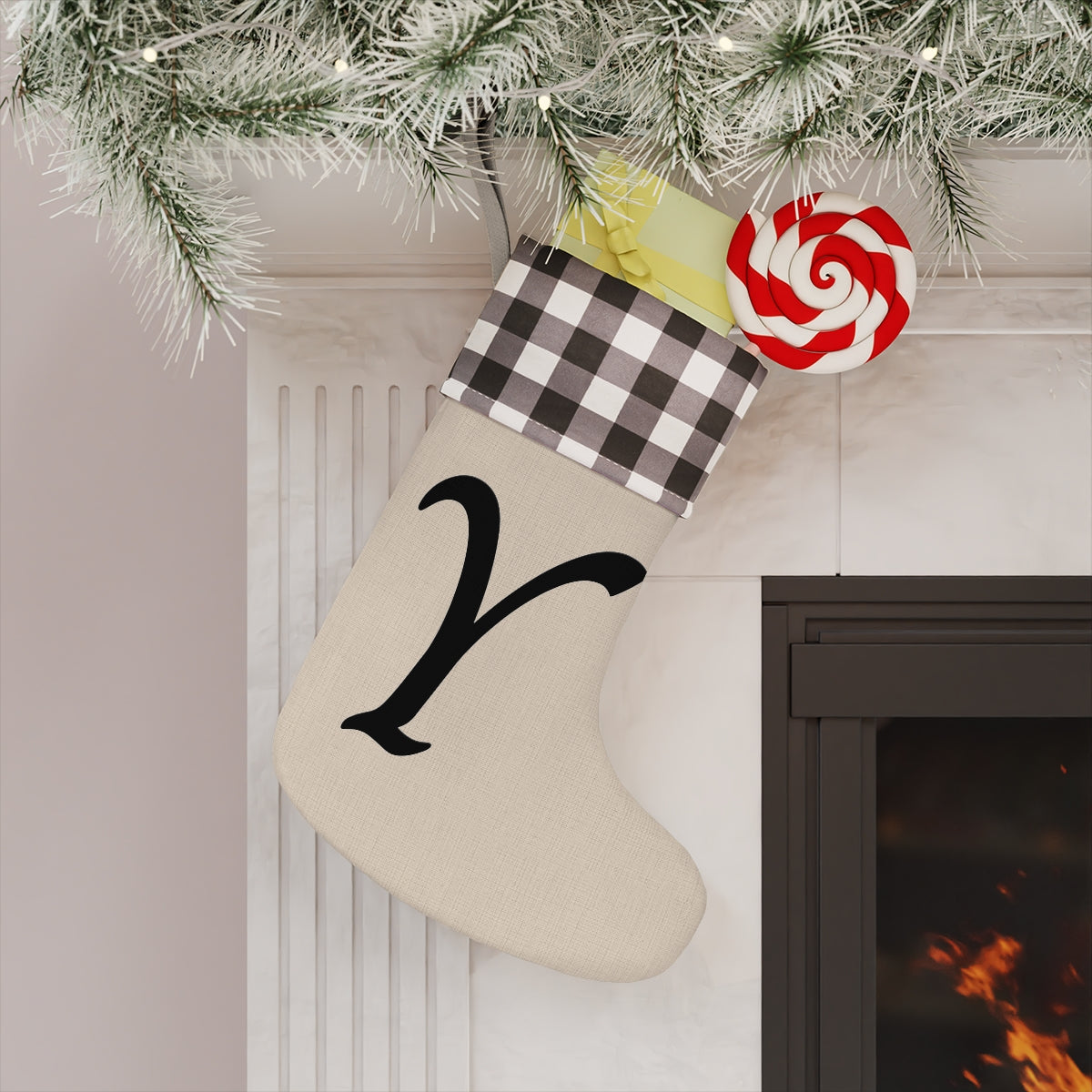 "Y" Christmas Stocking