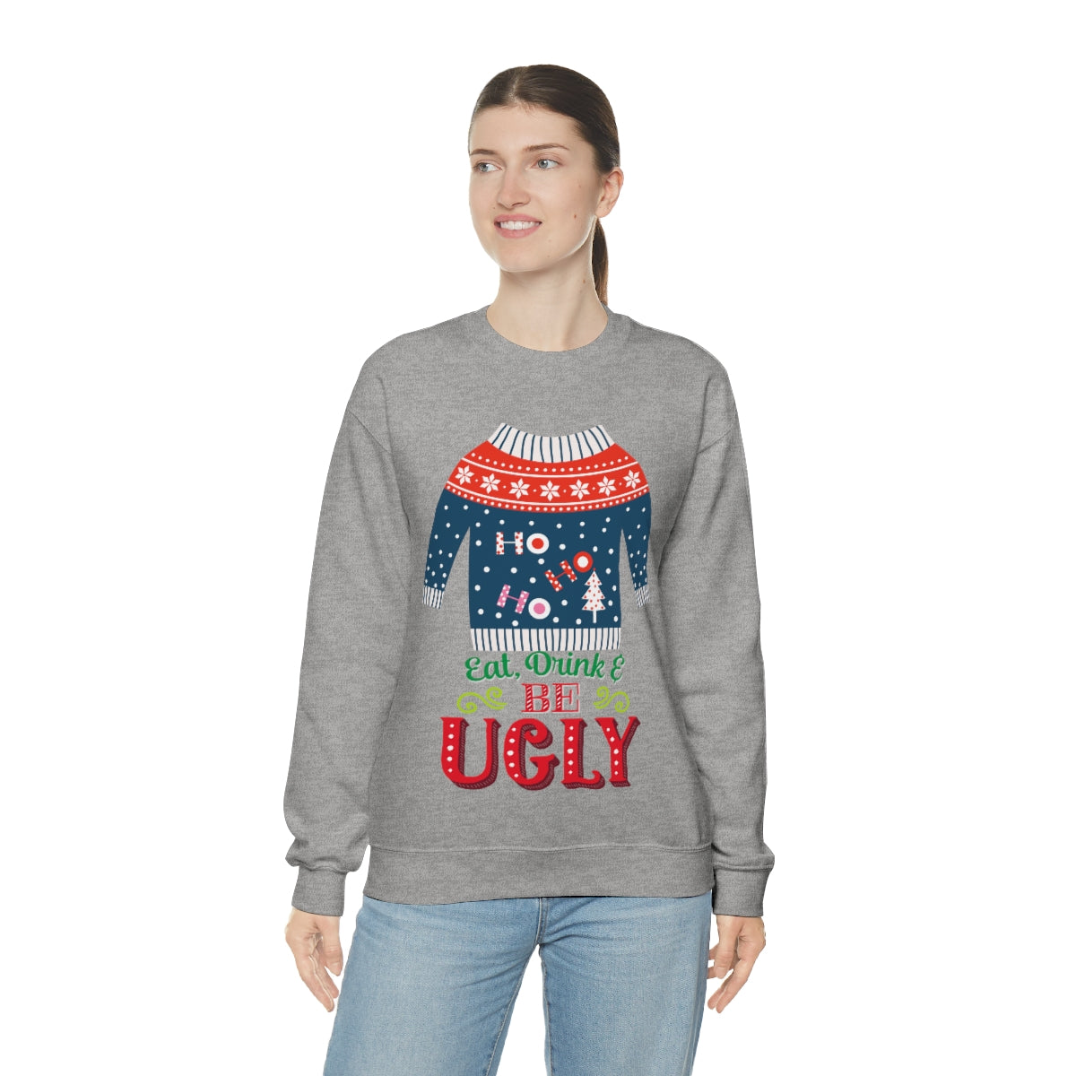 Ugly Christmas Sweater Heavy Blend™ Crewneck Sweatshirt