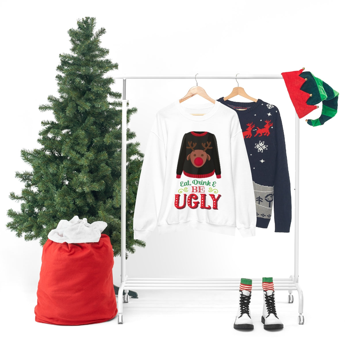 Ugly Christmas Sweater Heavy Blend™ Crewneck Sweatshirt