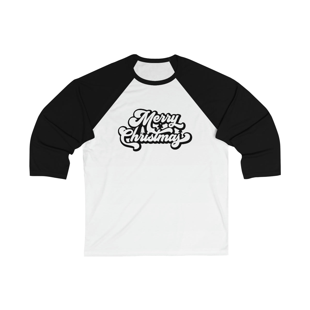 Merry Christmas Unisex 3\4 Sleeve Baseball Tee