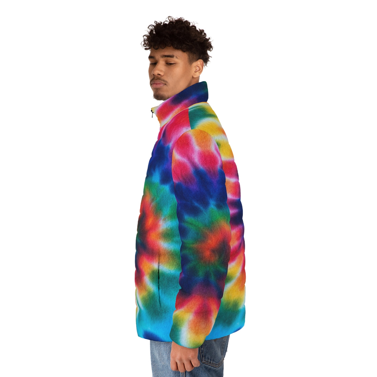 Tie Dye Men's Puffer Jacket (AOP)