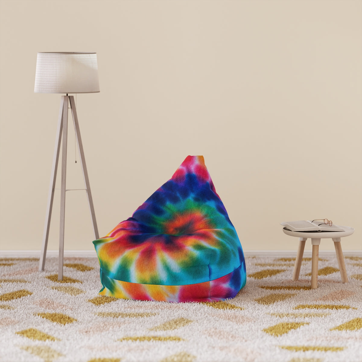 Tie Dye Bean Bag Chair Cover (Filling Sold Separately)