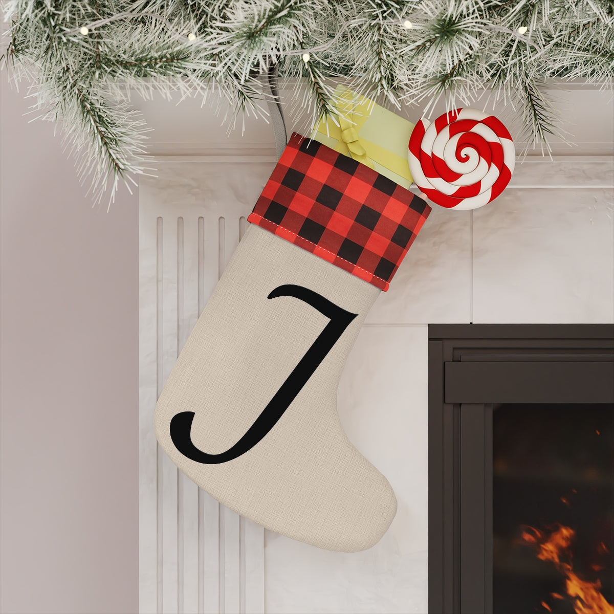 "J" Christmas Stocking