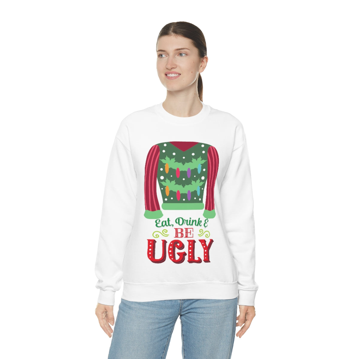 Ugly Christmas Sweater Heavy Blend™ Crewneck Sweatshirt