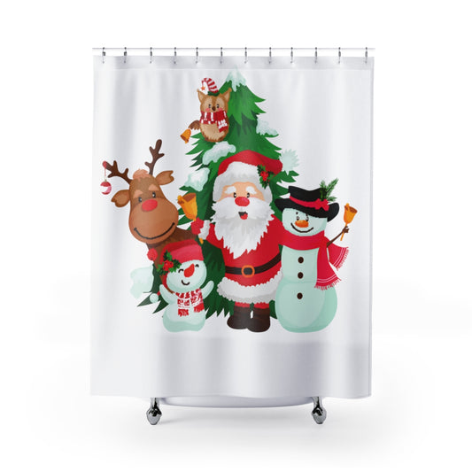Santa And Friends Shower Curtains