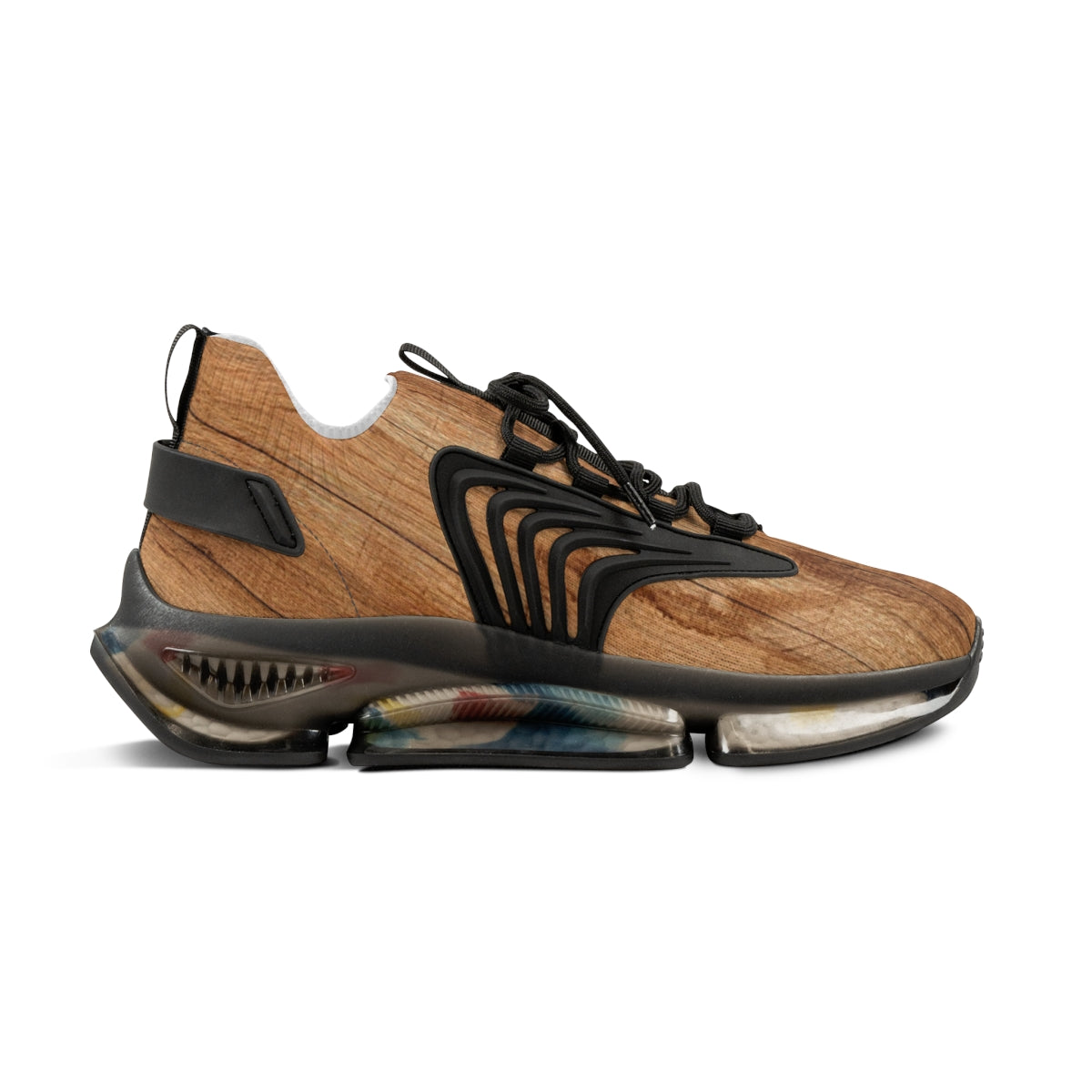 Wood Mesh Sports Sneakers