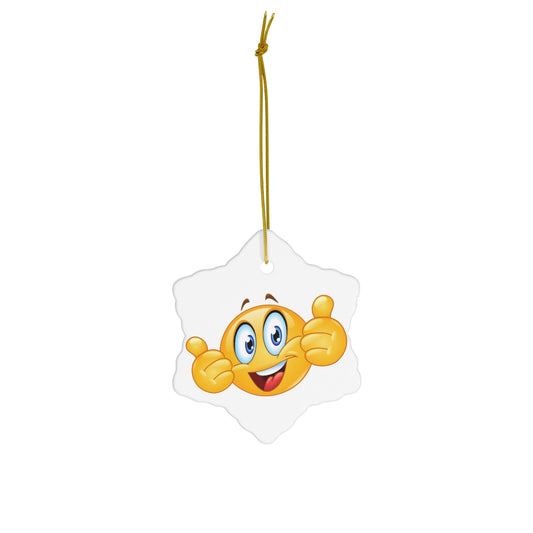 Emoji Ceramic Ornament, 4 Shapes