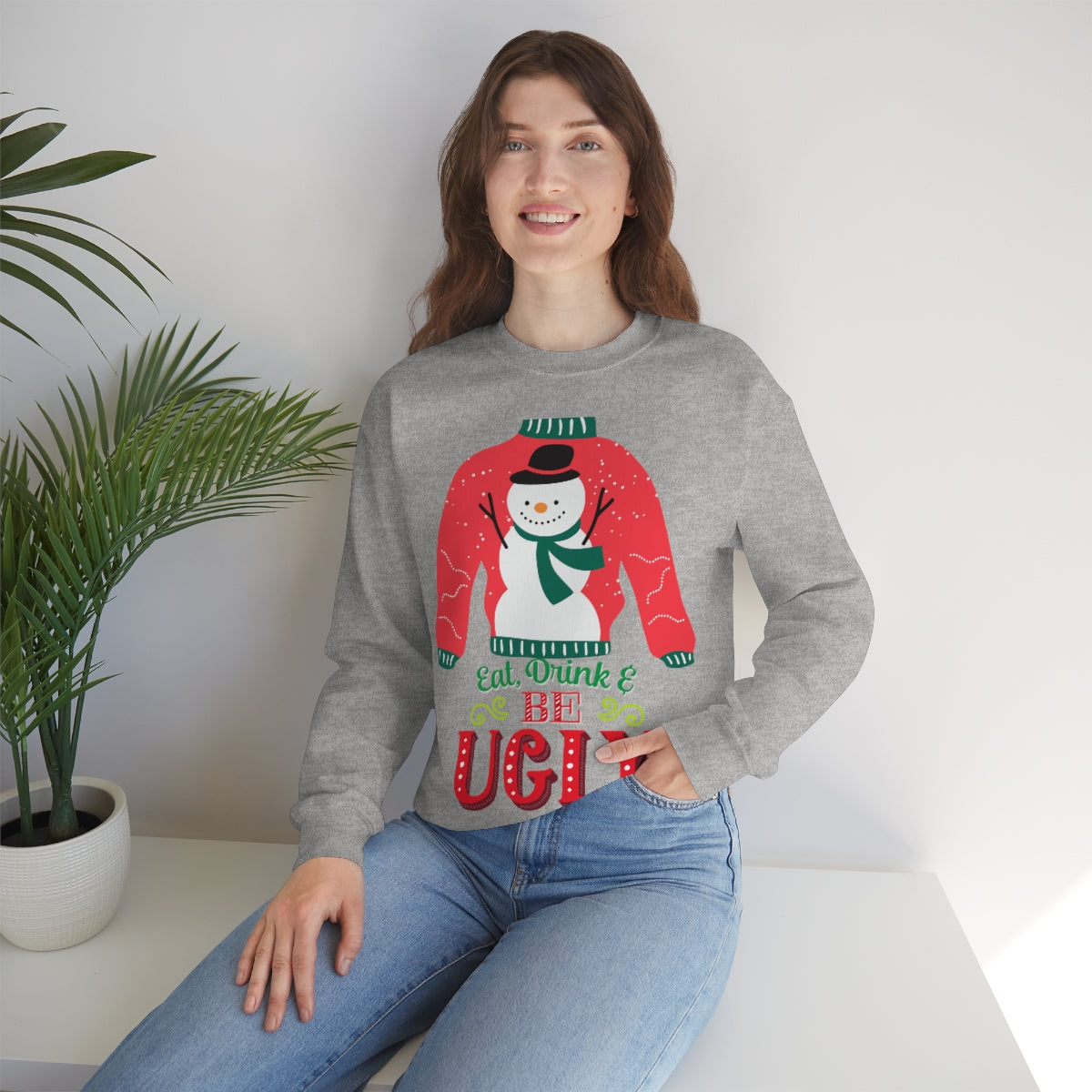 Ugly Christmas Sweater Unisex Heavy Blend™ Crewneck Sweatshirt