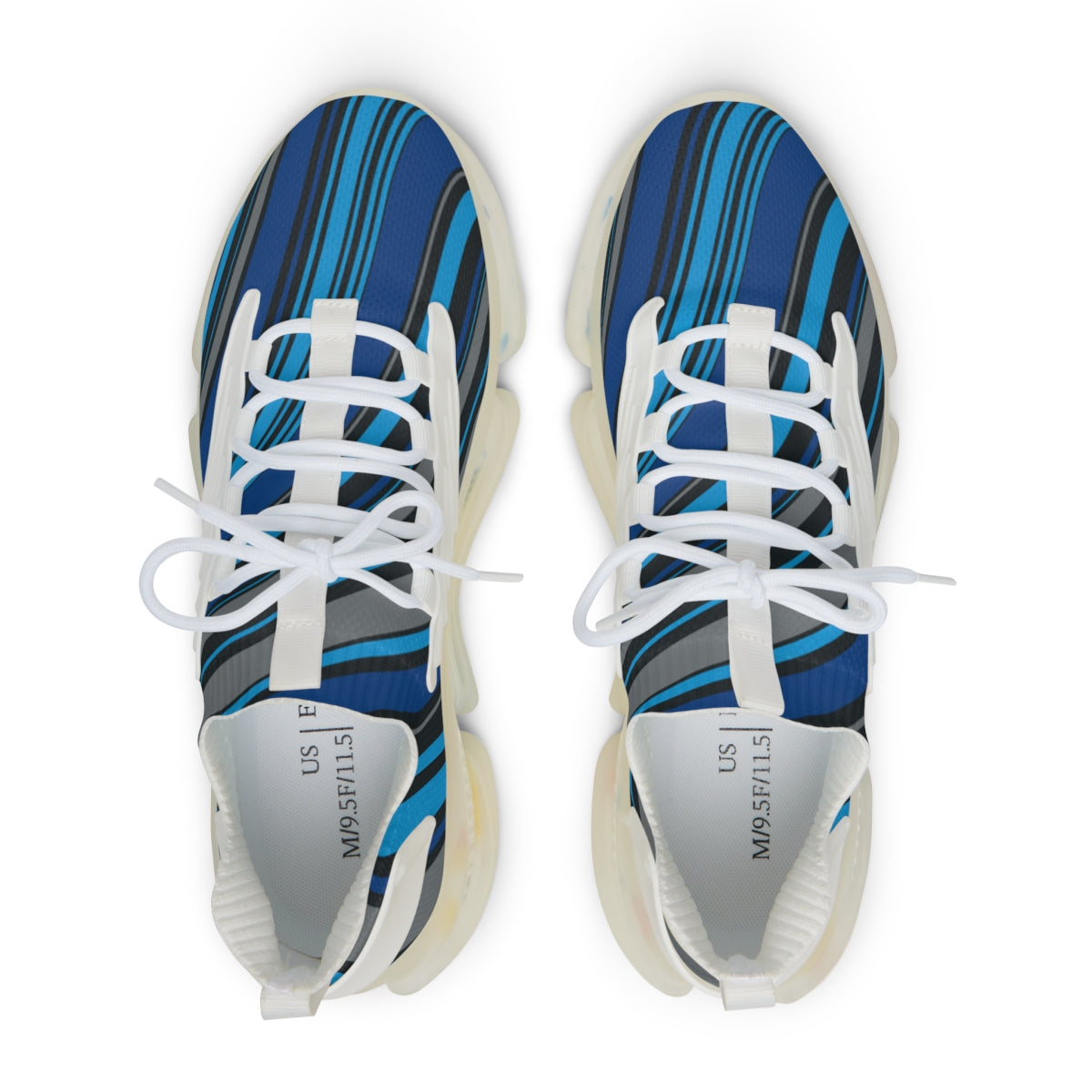 Blue Stripes Men's Mesh Sports Sneakers