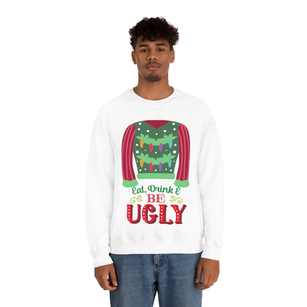 Ugly Christmas Sweater Heavy Blend™ Crewneck Sweatshirt