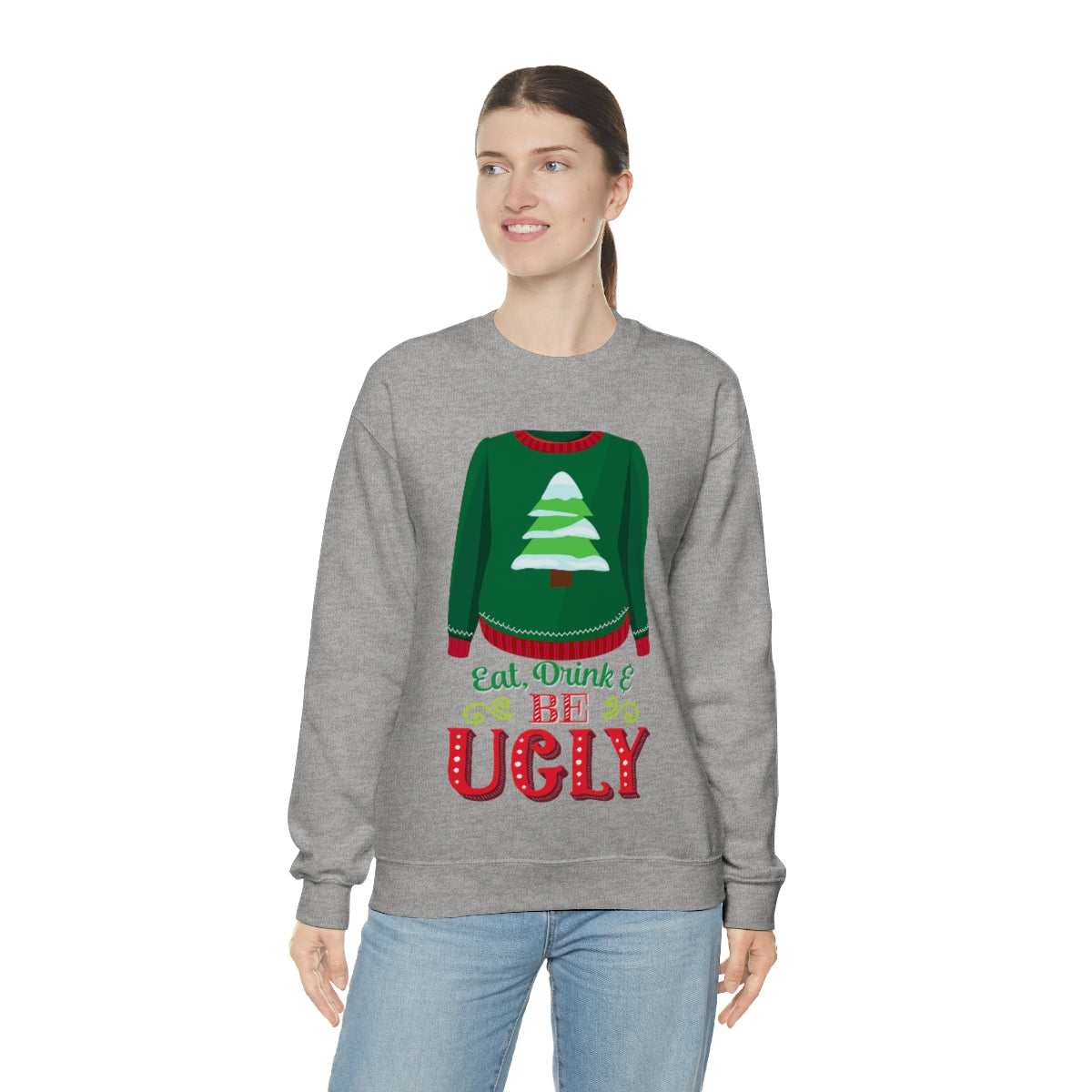 Ugly Christmas Sweater Heavy Blend™ Crewneck Sweatshirt