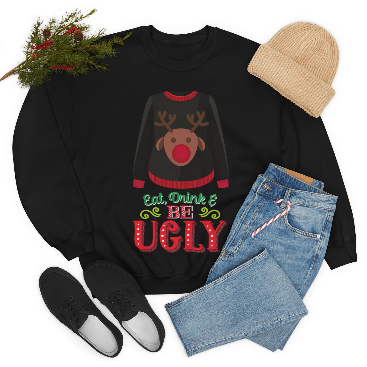 Ugly Christmas Sweater Heavy Blend™ Crewneck Sweatshirt