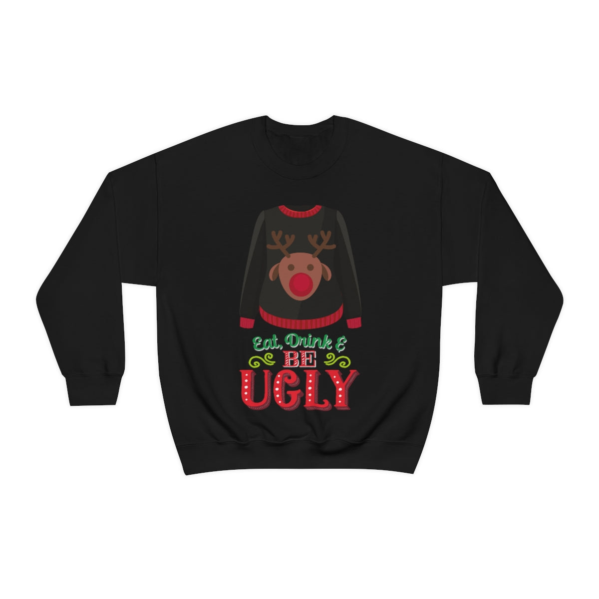 Ugly Christmas Sweater Heavy Blend™ Crewneck Sweatshirt