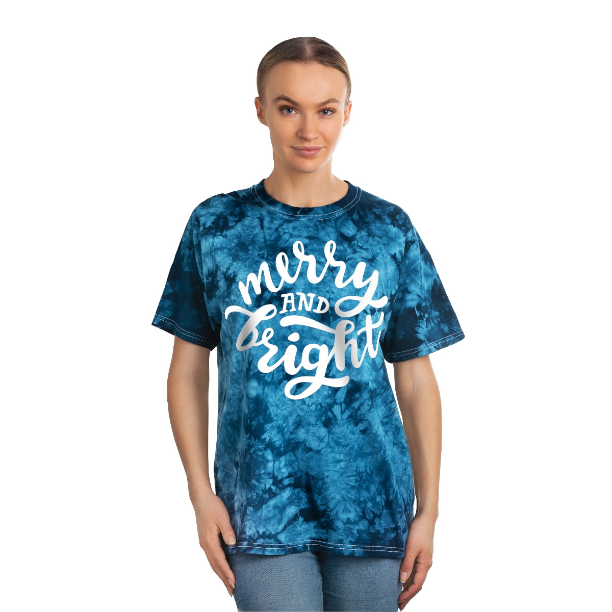 Merry and Bright Tie-Dye Tee, Crystal