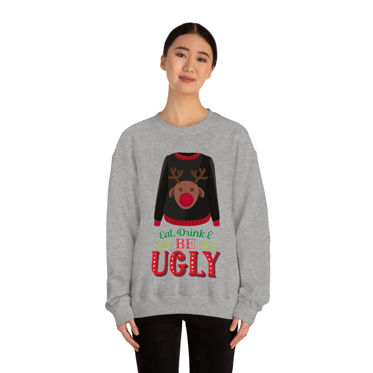 Ugly Christmas Sweater Heavy Blend™ Crewneck Sweatshirt