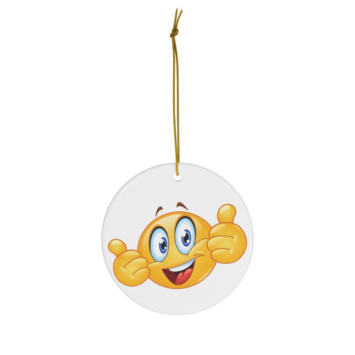 Emoji Ceramic Ornament, 4 Shapes