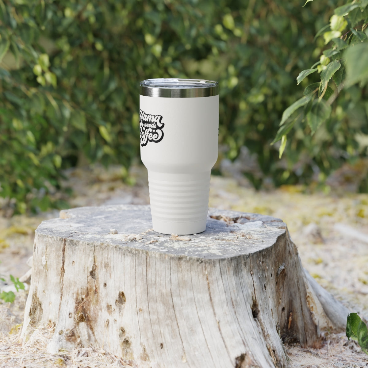 Mama Mode Needs Coffee Ringneck Tumbler, 30oz