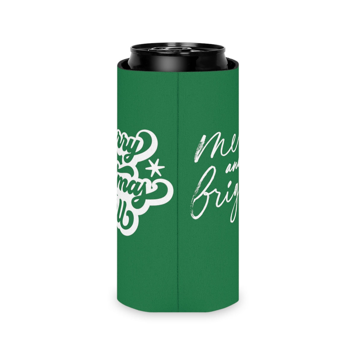 Green Christmas  Can Cooler