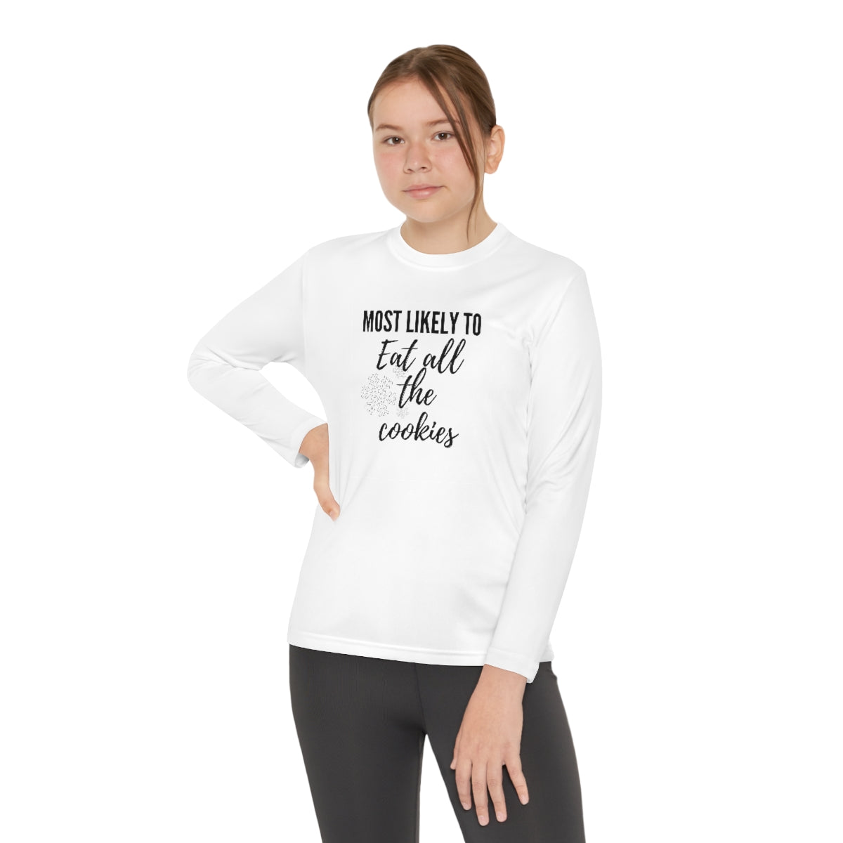 Eat the Cookies Youth Long Sleeve Competitor Tee