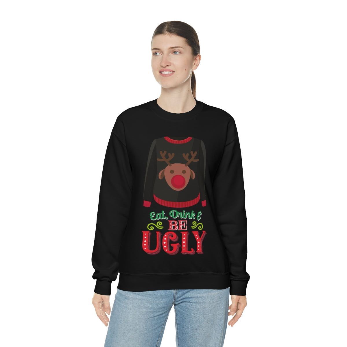 Ugly Christmas Sweater Heavy Blend™ Crewneck Sweatshirt