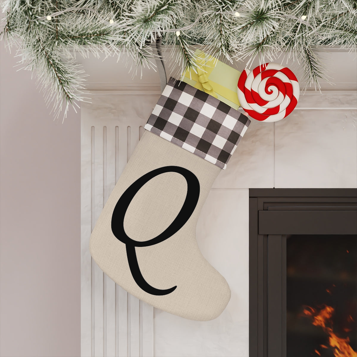 "Q" Christmas Stocking