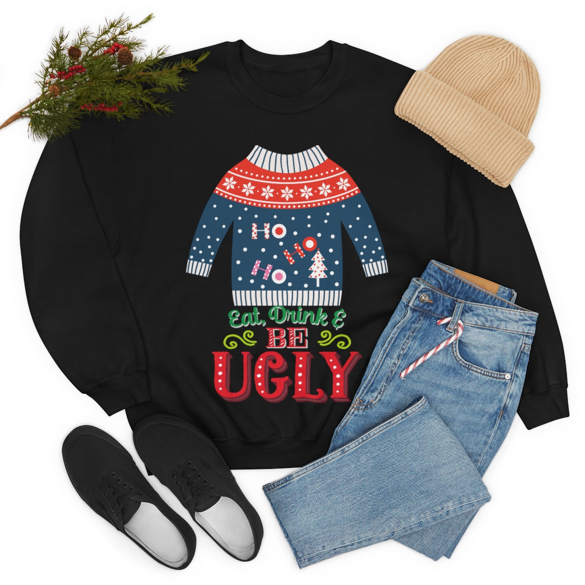 Ugly Christmas Sweater Heavy Blend™ Crewneck Sweatshirt