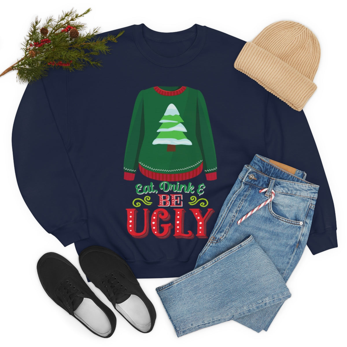 Ugly Christmas Sweater Heavy Blend™ Crewneck Sweatshirt