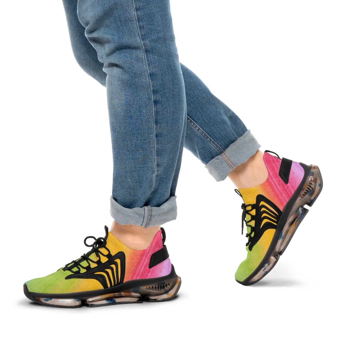 Rainbow Mesh Sports Sneakers