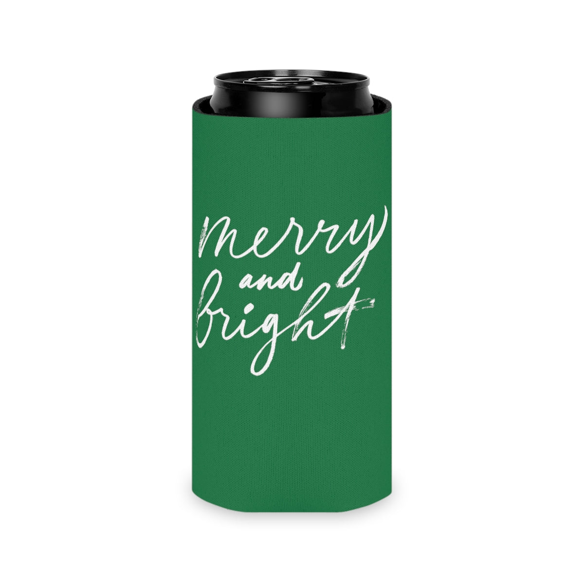 Green Christmas  Can Cooler