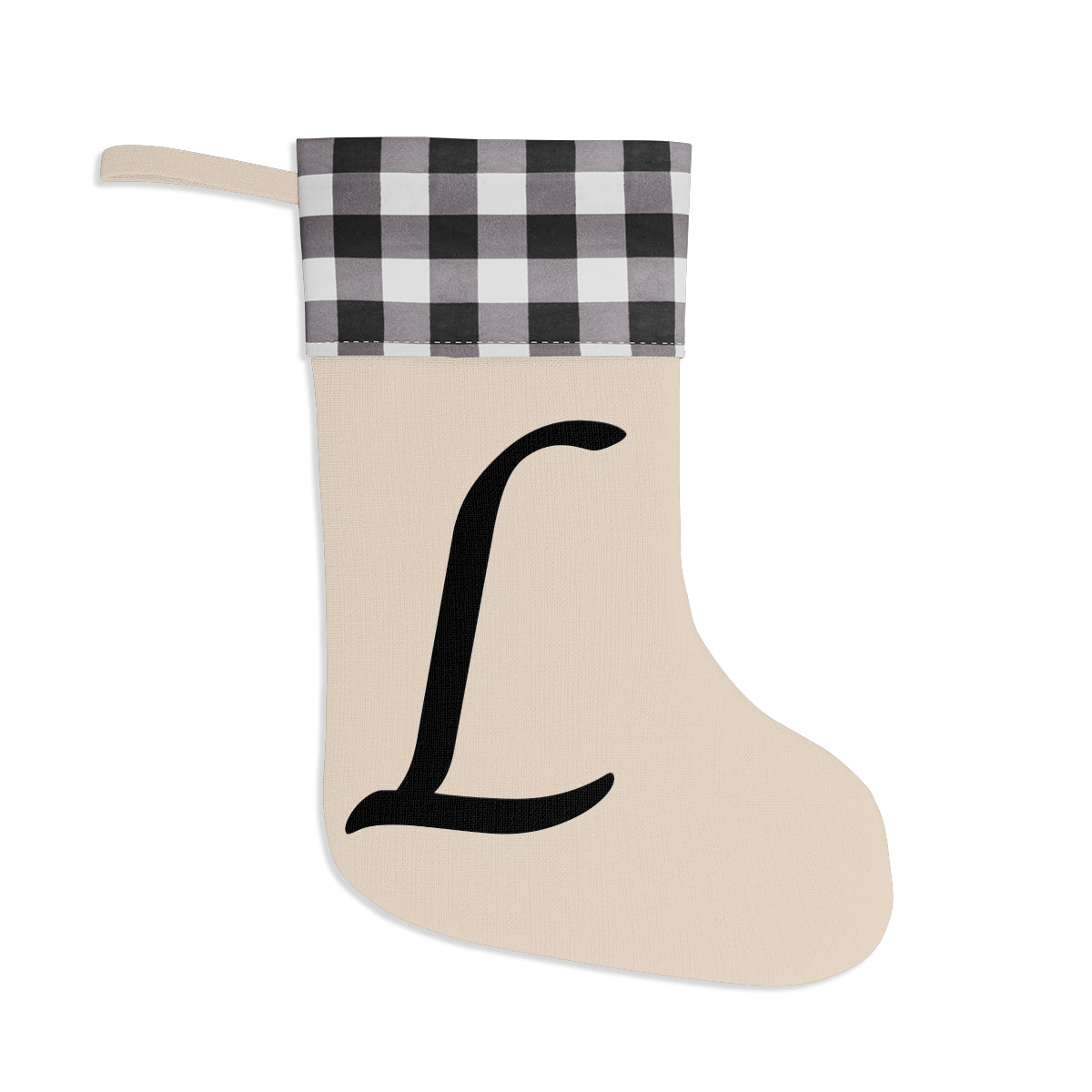 "L" Christmas Stocking