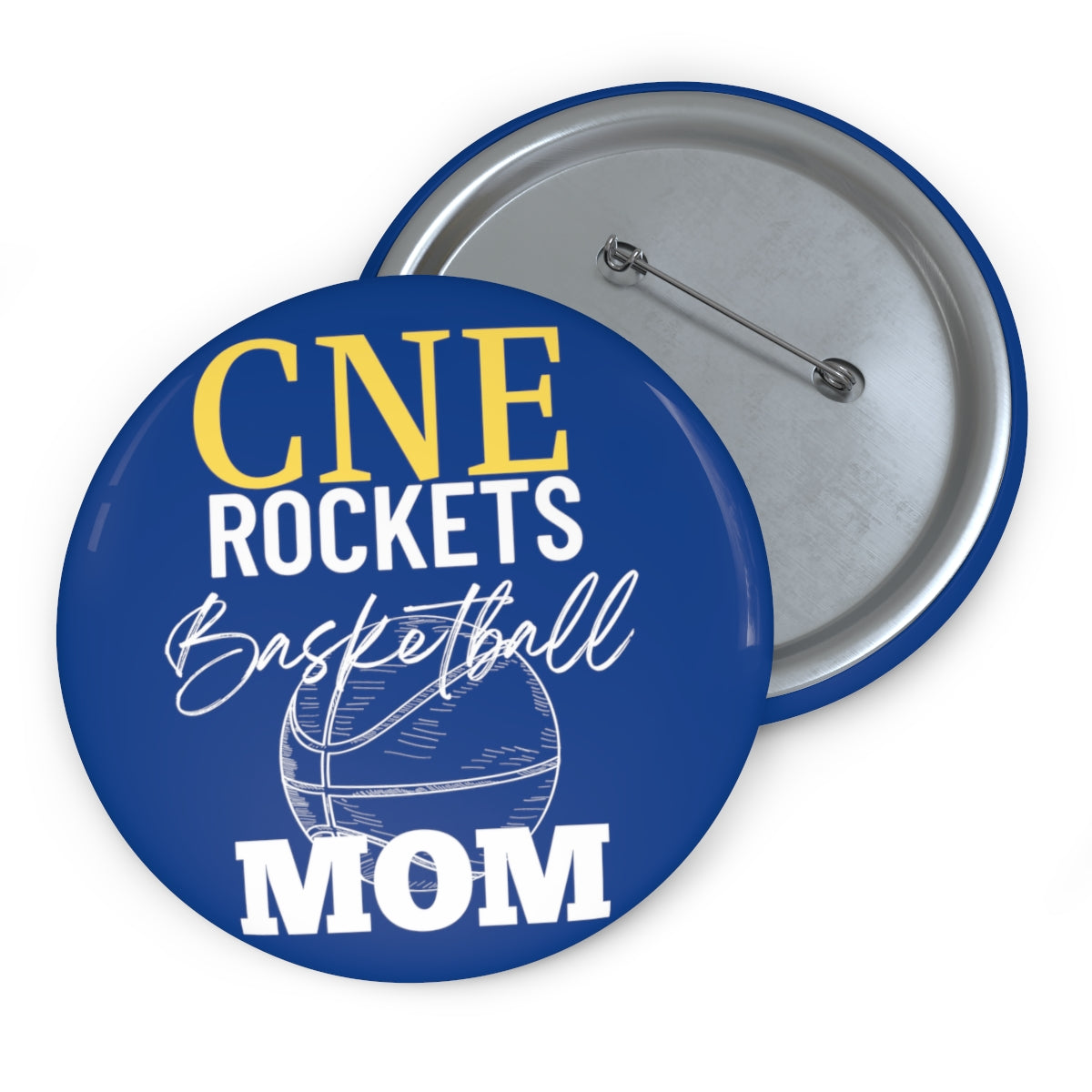 Rockets Basketball Mom Custom Pin Buttons