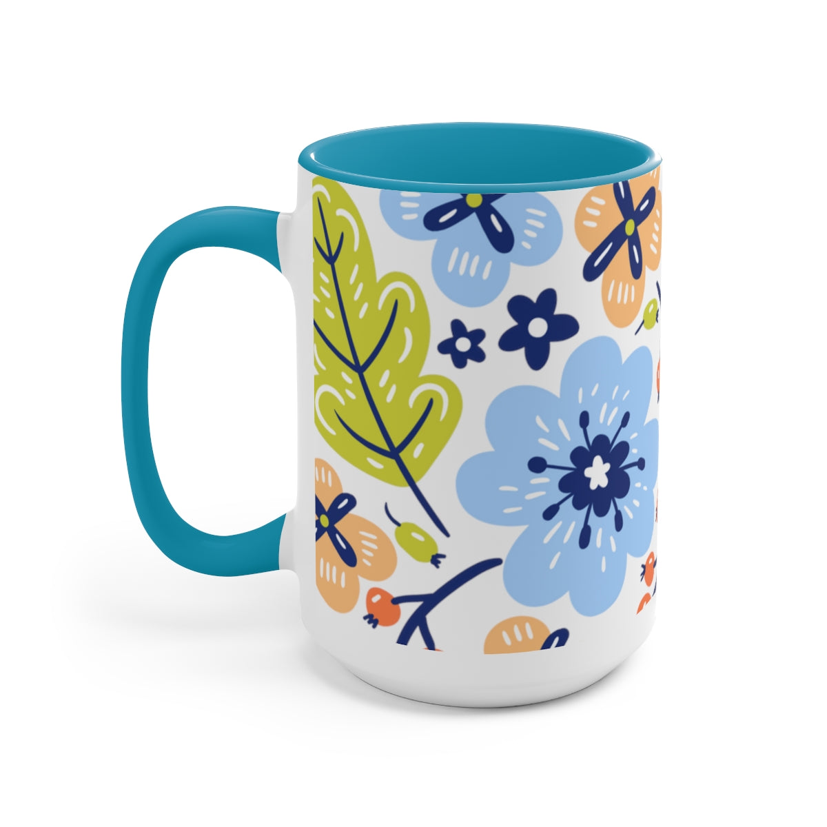 Two-Tone Coffee Mugs, 15oz