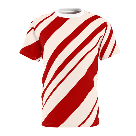 Candy Cane Unisex AOP Cut & Sew Tee