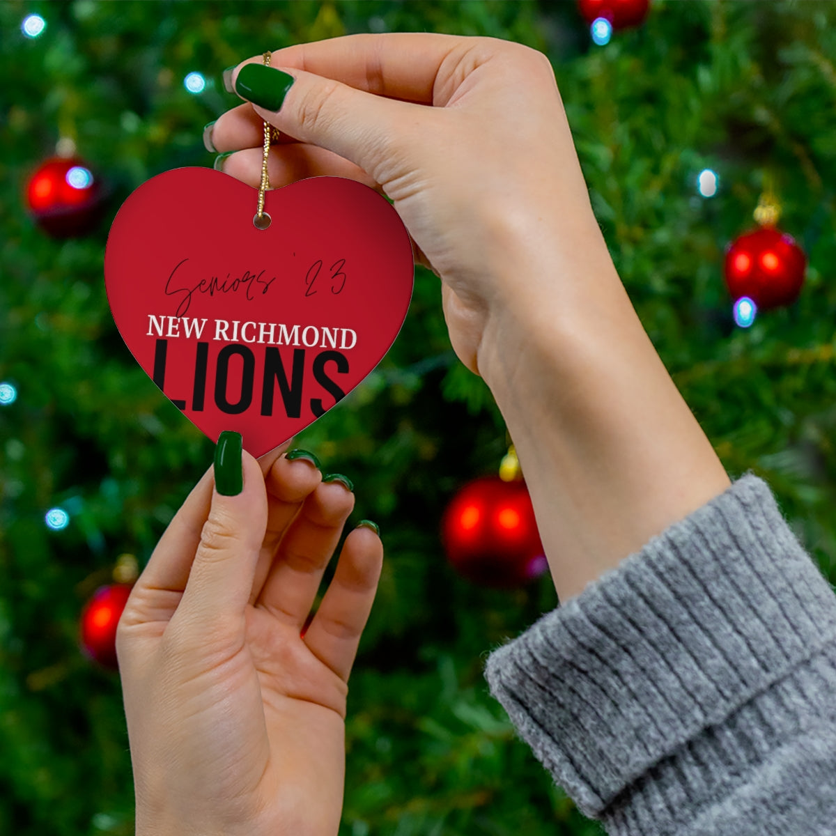 Seniors Lions Ceramic Ornament, 4 Shapes