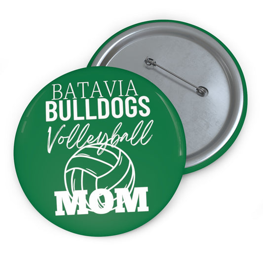 Bulldogs Volleyball Mom Custom Pin Buttons