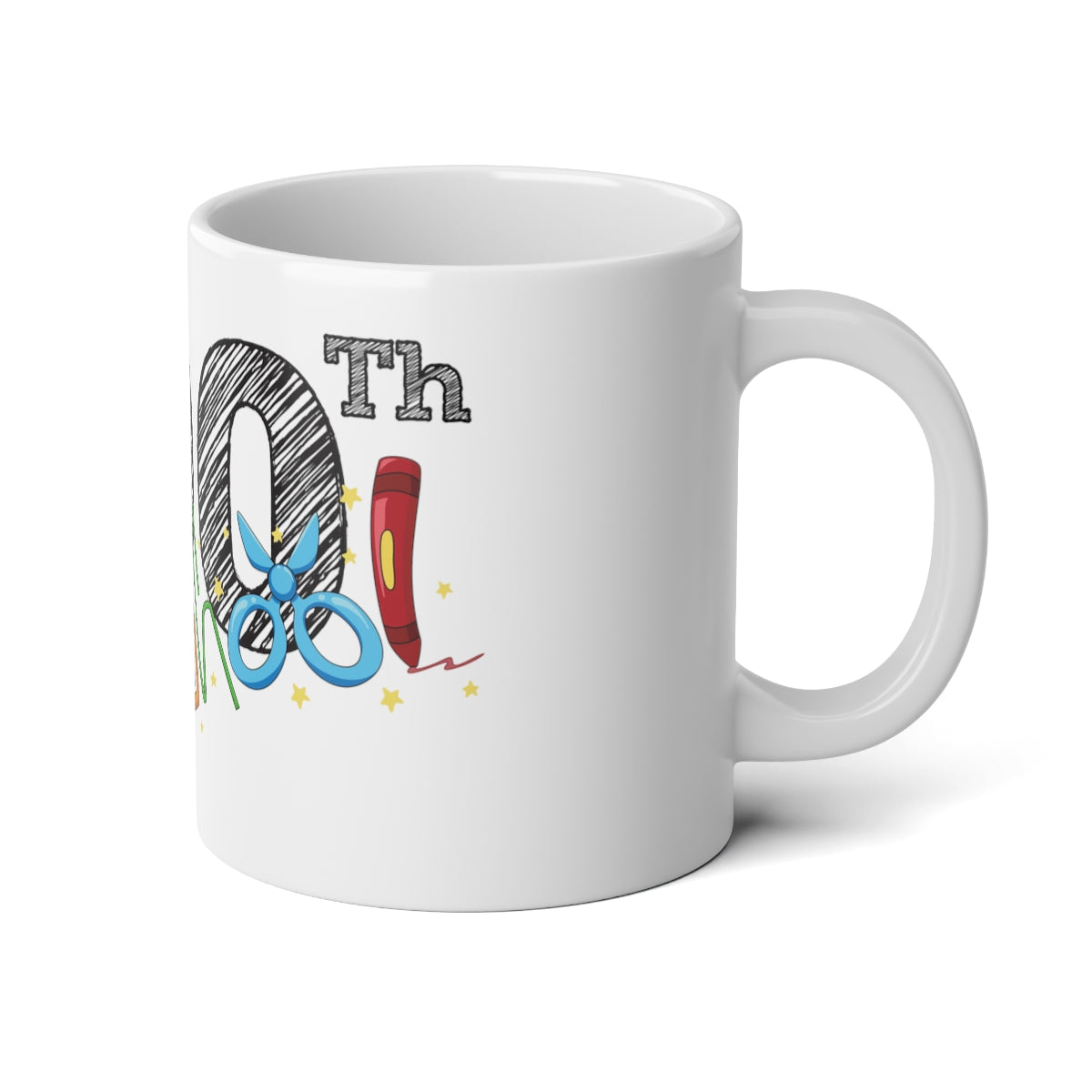 100th day of school  Jumbo Mug, 20oz