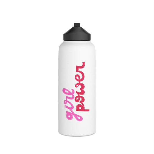 Girl Power Stainless Steel Water Bottle, Standard Lid