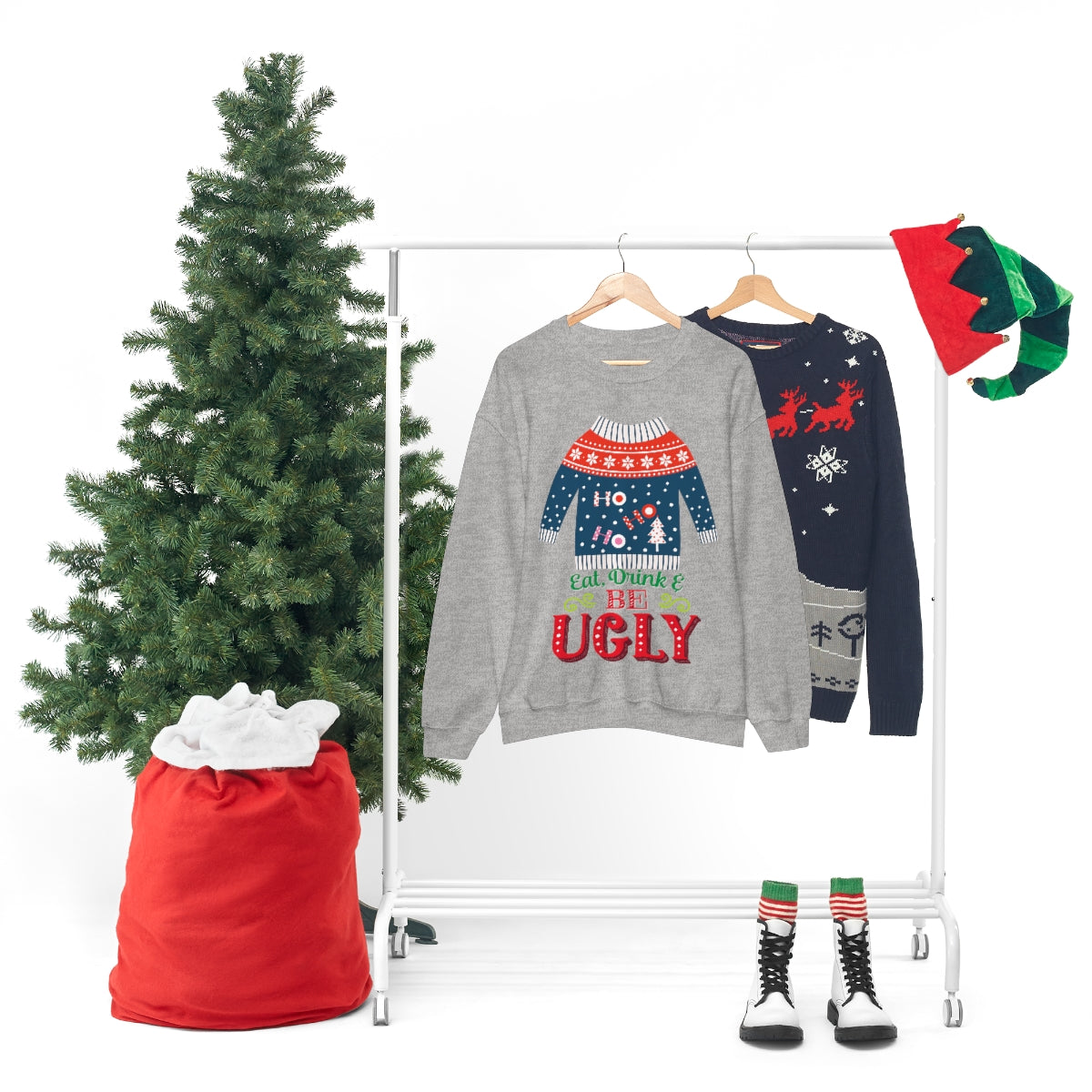 Ugly Christmas Sweater Heavy Blend™ Crewneck Sweatshirt