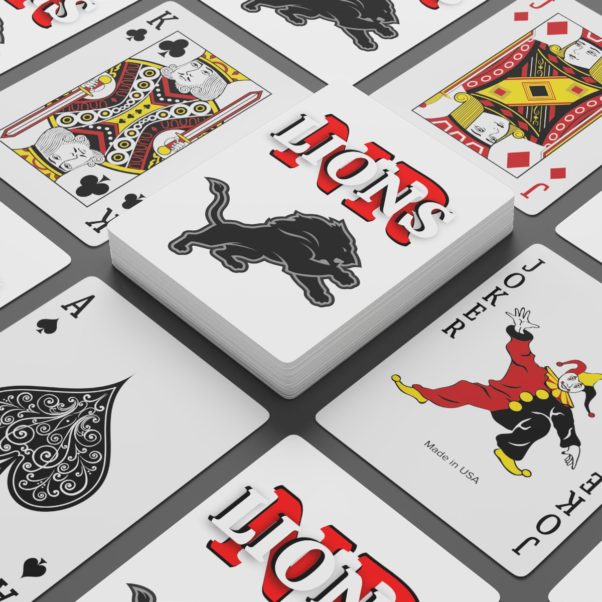 Lions Custom Poker Cards