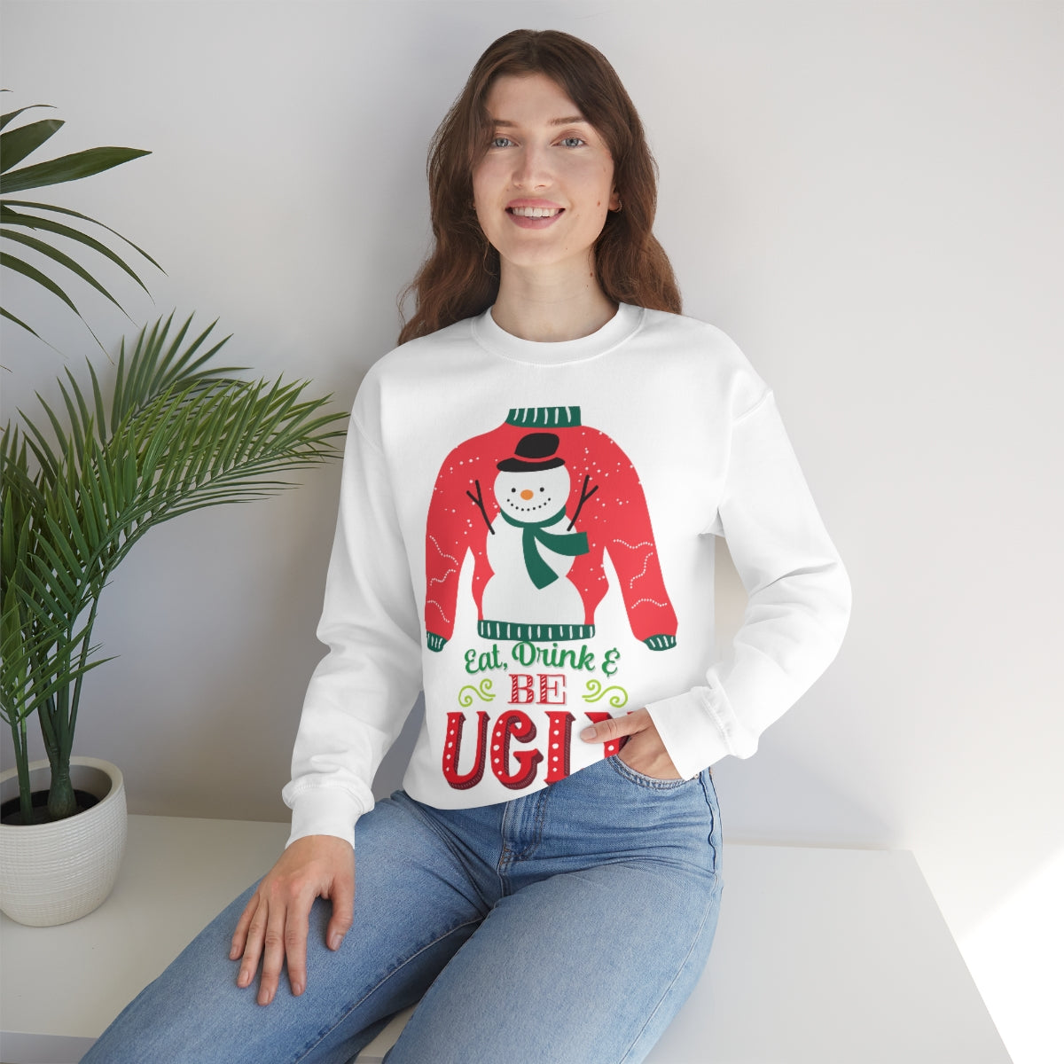 Ugly Christmas Sweater Unisex Heavy Blend™ Crewneck Sweatshirt