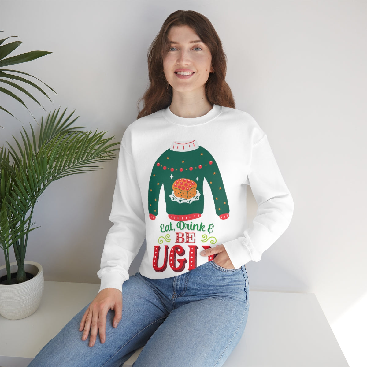 Ugly Christmas Sweater Heavy Blend™ Crewneck Sweatshirt